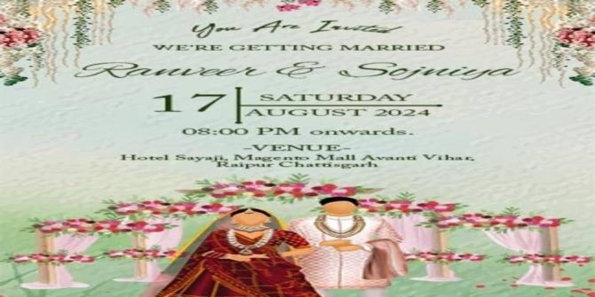 modern and traditional wedding invitation card