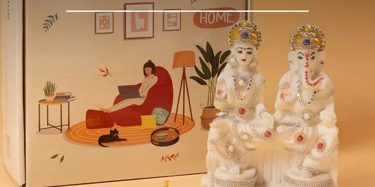 White Marble Ganesh Idol at Home