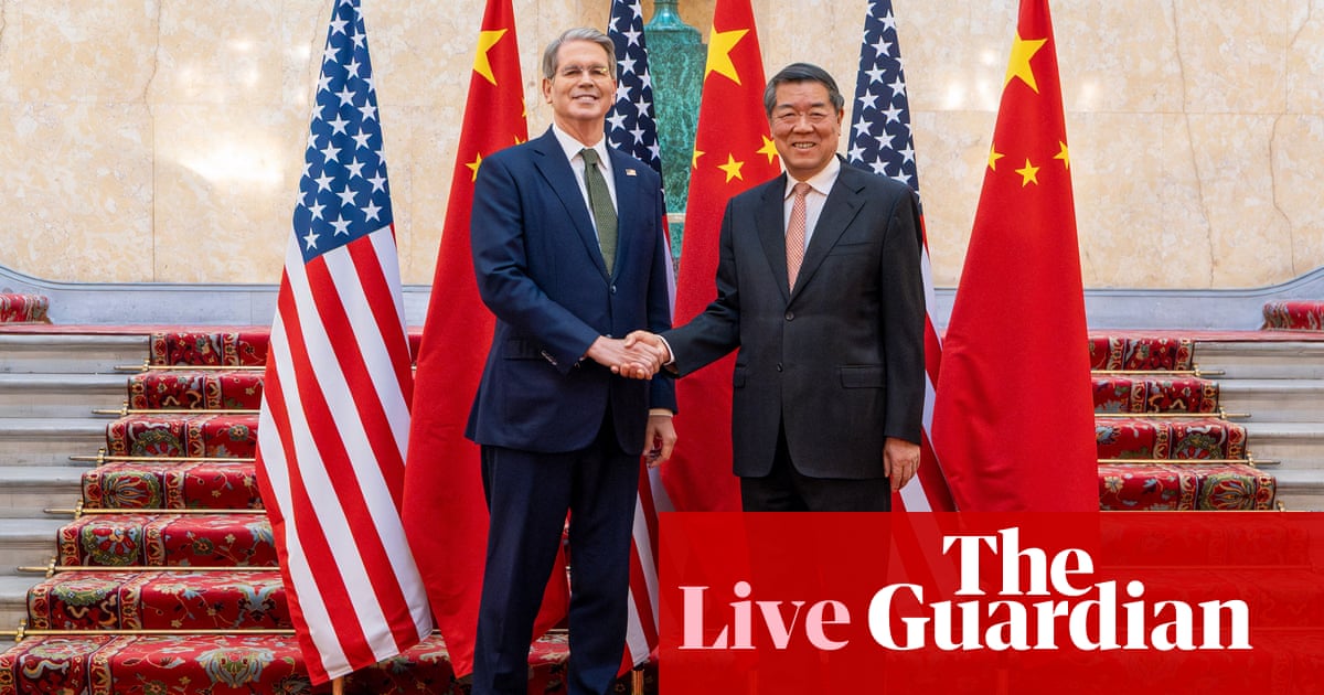 US hoping for ‘handshake’ from China at London trade talks; takeover flurry in the City – as it happened | Business | The Guardian